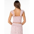 thumbnail image 2 of Celebrity Pink Women's Sweetheart Tank Top with Ruffle Straps, Sizes XS-XXXL, 2 of 6