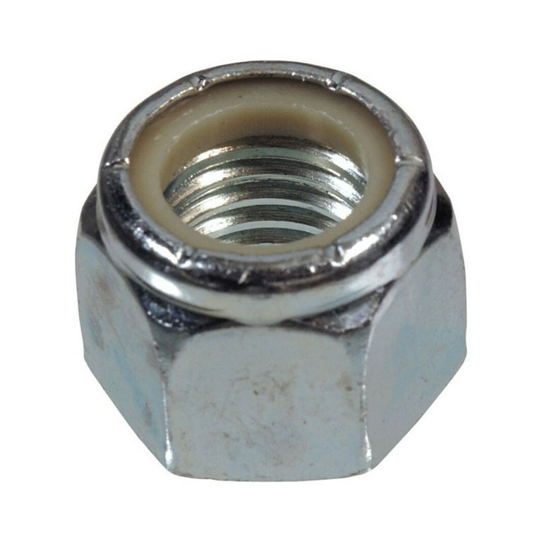 Hillman M8-1.25 mm Zinc-Plated Steel Metric Nylon Lock Nut 50 pk