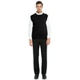 thumbnail image 4 of Toptie Men's Business Sweater Vest Cotton Jumper Top-Black-S, 4 of 7