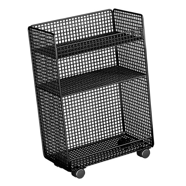 jinwen 3 Tier Standing File Organizer Rolling File Cart with Wheels for Living Room