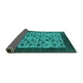 thumbnail image 2 of Ahgly Company Indoor Square Oriental Turquoise Blue Industrial Area Rugs, 7' Square, 2 of 4