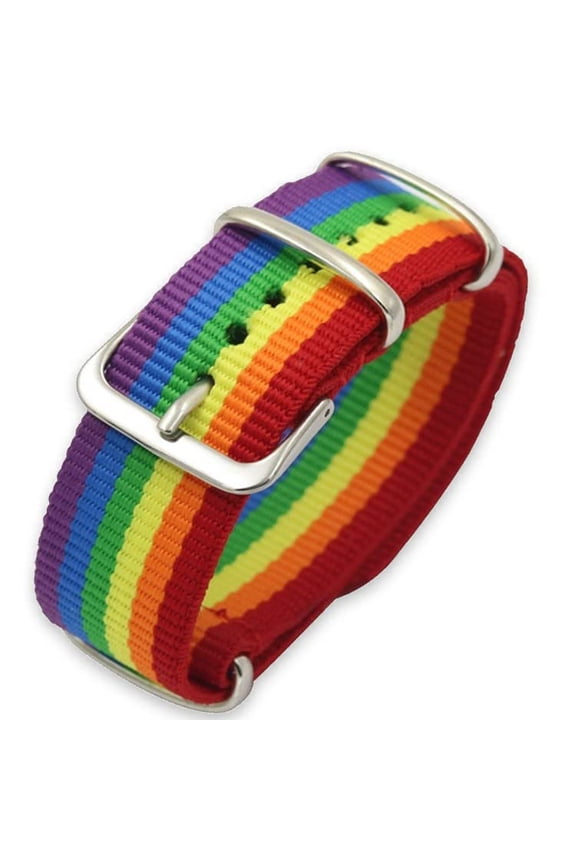 Handmade LGBTQ Pride Bracelets Nylon Adjustable Rainbow Wristbands for Bisexual Lesbian Gay Parade and Daily Wear