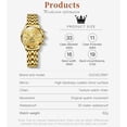 thumbnail image 6 of OLEVS Watches for Womens Business Luxury Casual Analog Quartz Diamond Stainless Steel Chronograph Waterproof Luminous ladies Watches Reloj Para Mujer Plated Golden/White/Black/Blue, 6 of 13