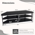 thumbnail image 3 of Spaco 3-Tier Corner TV Stand for TVs up to 65 Inches with Charging Station- Black, Mid Century Modern TV Stand for Living Room Bedroom, 3 of 8