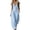 Light Blue, variant on Jumpsuits for Women Casual Sleeveless V Neck Button Wide Leg Romper High Waist Slimming Fashion Pocket Jumpsuit For Daily Workwear