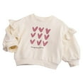 thumbnail image 1 of MeetoTime Sweat à Manches Volantées Imprimé pour Filles Automne Hiver Pull Col Rond pour Enfants 3-12 Ans, 1 of 4