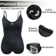 thumbnail image 3 of QRIC Women's Sexy Deep V Neck Body Shaper Hook Thong Shapewear Bodysuit Wireless Tank Tops, 3 of 6