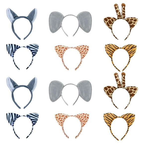 Diadema con orejas de animal Haploon Jungle Cat, 12 piezas, para niños