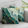 thumbnail image 3 of nygtbtfer Emerald Green and Gold Home Sofa Decorative Throw Pillow Covers Set  of 2 Green and Gold Living Room Bed Decor Couch Cushion Cover Pillow Covers Pillowcase White, 3 of 7