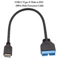 thumbnail image 4 of Kearding Placa base para PC de escritorio, adaptador de tipo E a 20 pines, placa base portátil, convertidor USB 3,1, Cable de protección Cables de computadora, 4 of 6