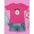 thumbnail image 3 of Be Free Heart Daisy T-Shirt Juniors -Image by Shutterstock,  Large, 3 of 4