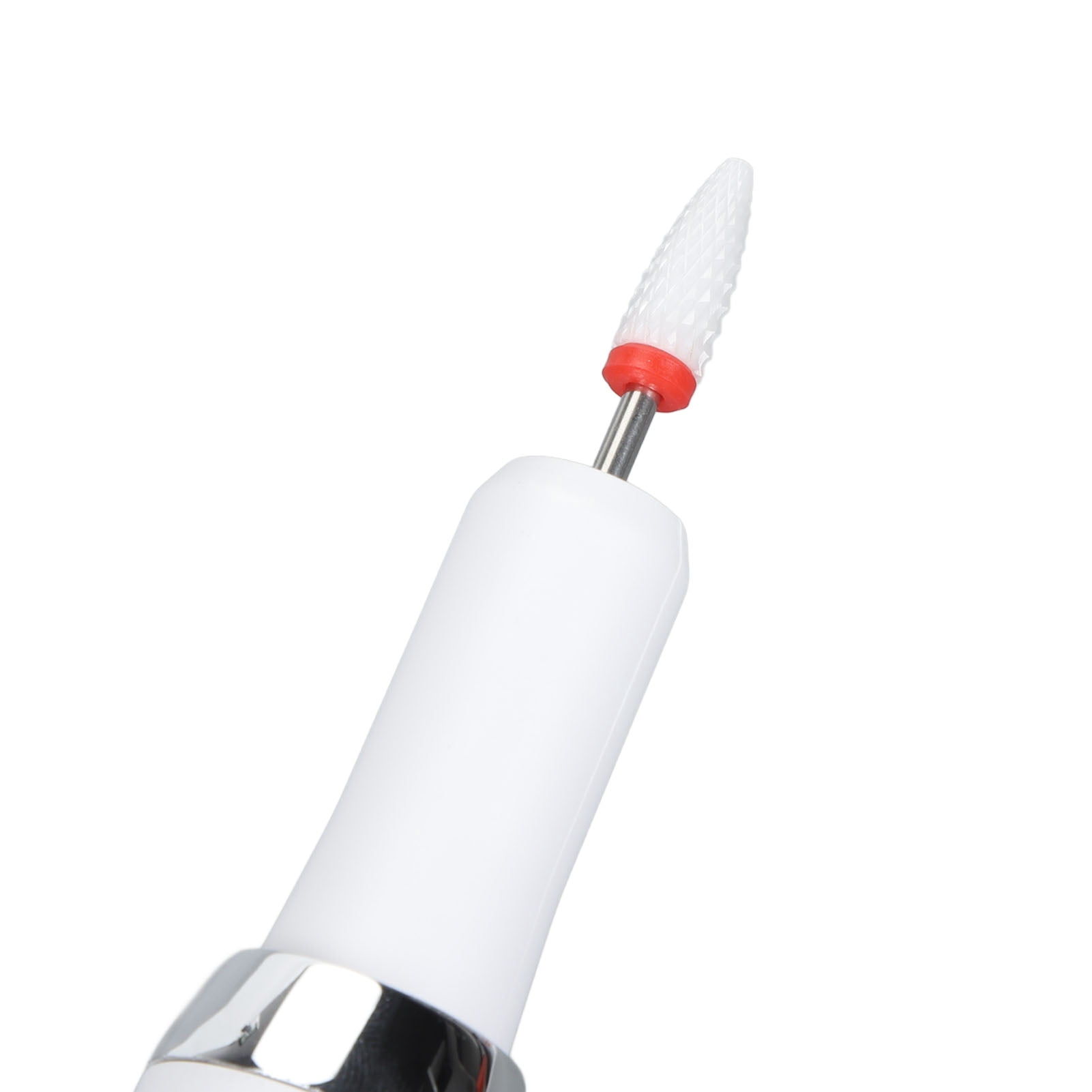 YAHHU Portable Electric Nail Drill Machine 15000 RPM 3 Gears CW CCW Rotation Rechargeable Polishing Kit with 12 Grinding Heads, White