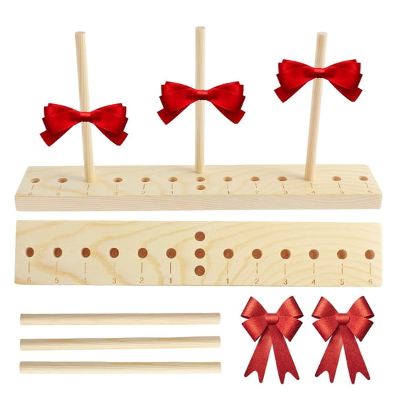 Bow Making Tool For Ribbon Maker Bow Ribbon Decorative Tool Adjustable With Board Sticks Bow Making Tool For Ribbon Wreath Bow Making Maker For Making Bows Event & Party