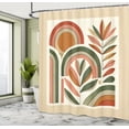 thumbnail image 4 of Ambesonne Monstera Shower Curtain, Boho Mid Century Abstract, 69"Wx70"L, Dark Rust Beige Green, 4 of 4