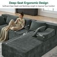 thumbnail image 4 of Behost 105" Modular Sectional Sofa for Living Room, L Shaped Cloud Couch Chenille, Dark Gray, 4 of 9