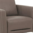 thumbnail image 3 of Leather Upholstered Chair with Track Arms and Angled Metal Feet Brown, 3 of 4