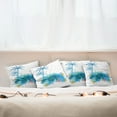 thumbnail image 3 of Ambesonne Beach Throw Pillow Cover 4 Pack, Seashells Blue Palm Art, 24", Blue White, 3 of 6