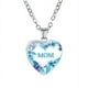 thumbnail image 1 of Collar para mujer, joyería para mujer, joyería para mujer, collar con colgante de corazón con letra de mamá, collar con piedras preciosas, collar, joyería, 1 of 2