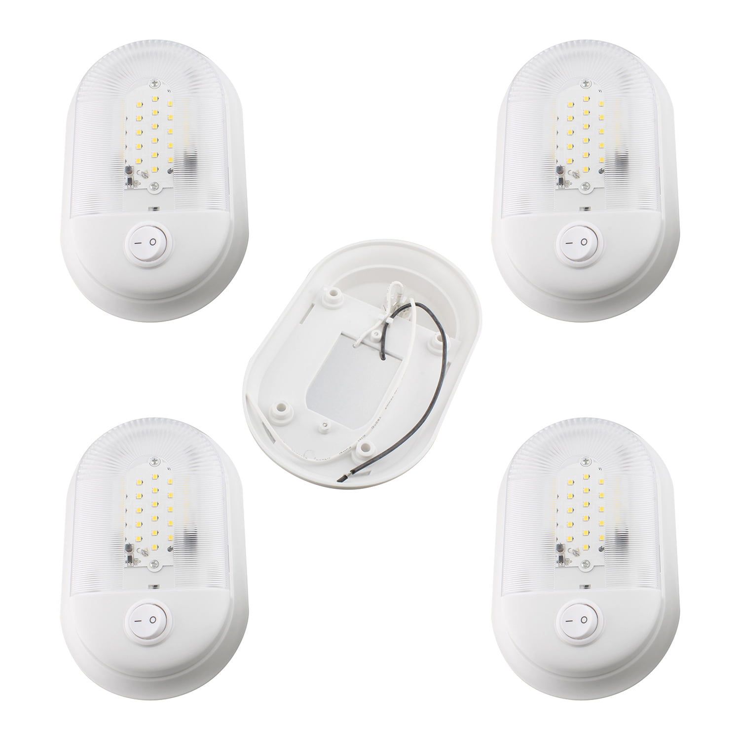 5 Pack Single Dome Interior LED Dome Lights Camper and RV LED Fixtures Soft White Dumble 12 Volt RV Light Fixtures 