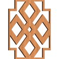 thumbnail image 3 of Ekena Millwork 11 3/8"W x 11 3/8"H x 1/4"T Small Blendon Decorative Fretwork Wood Wall Panels, Cherry, 3 of 6