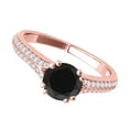 thumbnail image 3 of Aonejewelry 1.25 Ct. Ttw Brilliant Black Diamond Engagement Ring In 14K Rose Gold, 3 of 4