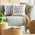 thumbnail image 5 of Ambesonne Live Laugh Love Throw Pillow Cover 2 Pack, Joyful Words, 20", Multicolor, 5 of 5