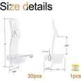 30 Pack Shelf Support Peg, Clear Locking Shelf Support Pin Clips