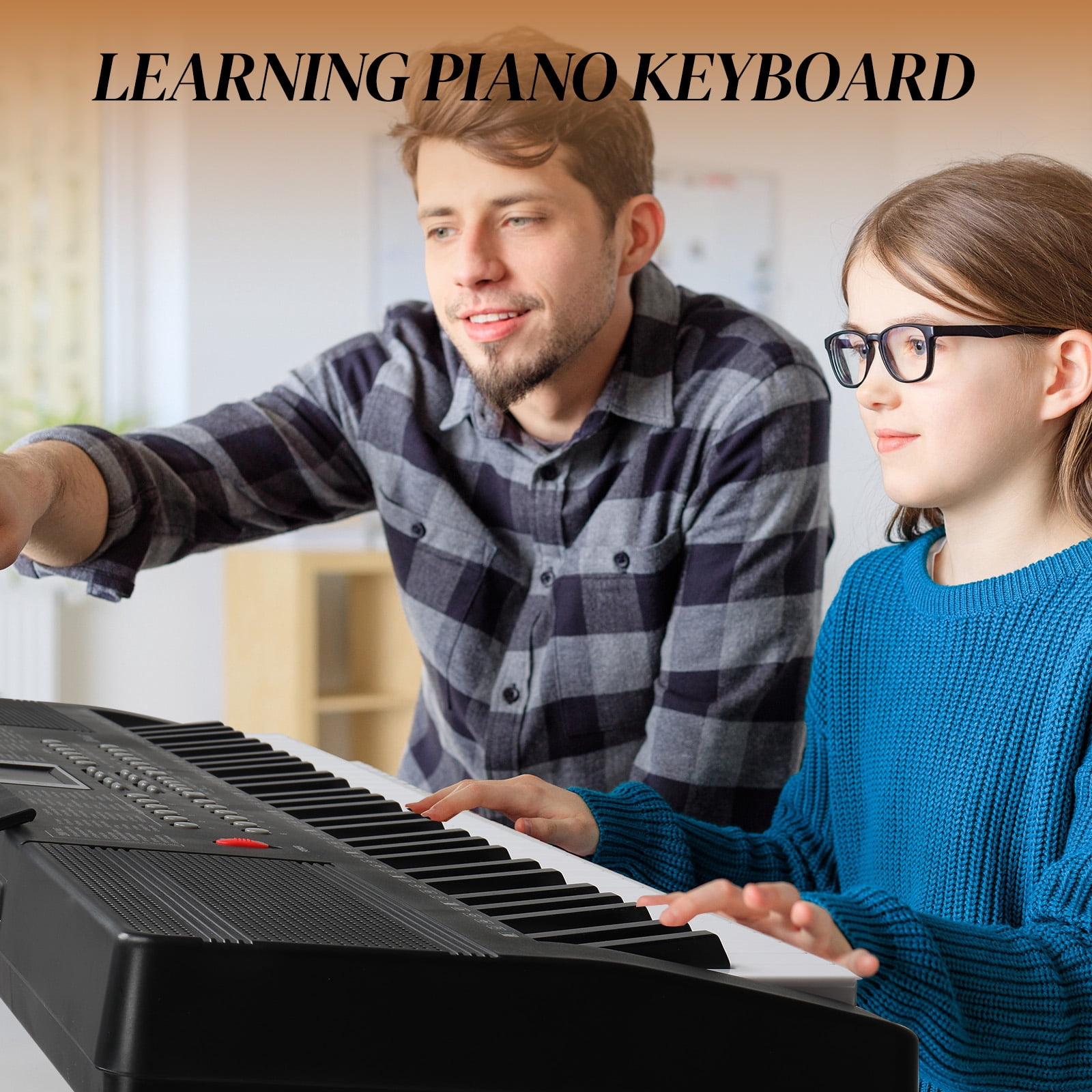 Ktaxon 61 Keys Keyboard Piano with Lighted Keys, X-Stand, Piano