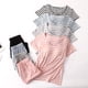 thumbnail image 4 of Conjunto de Pijama con pantalones cortos a rayas para Mujer, ropa de dormir de Modal, trajes de noche con almohadilla para el pecho, ropa de dormir para el hogar, Verano, 4 of 4