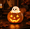 Friendly Ghost, variant on Ktlvex Enchanted Halloween Pumpkin LED Resin Figurine Fantasy Dragon Light Up Decor Indoor Handcrafted Resin Figurine Halloween Mantel Table Decor (B)