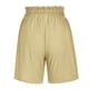 thumbnail image 4 of Pantalones cortos deportivos informales Augper de color liso para mujer con cordón y bolsillo, 4 of 8