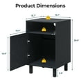 thumbnail image 5 of May in Color Nightstand for Bedroom, Black Side Table with Charging Station, Accent Bedside Table with Solid Wood Legs for Living Room, 5 of 10