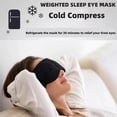 thumbnail image 3 of Weighted Sleep Mask Blackout Eye Cover, Blocking Sleep Eye Mask, Double-Sided Use, Adjustable Straps, Weighted Eye Mask for Deep Sleep, Relaxation, Napping (Black, Both Side Velvet), 3 of 4