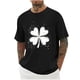 thumbnail image 1 of Blusas y camisas de manga corta con cuello redondo para hombre. Blusa de poliéster con hombros caídos y cuello redondo con estampado del Día de San Patricio., 1 of 3