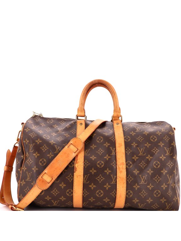 Pre-Owned Keepall Bandouliere Bag Monogram Canvas 45 By Rebag