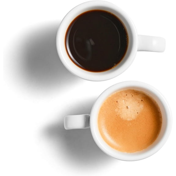 2.5 oz / 75 ml Pure White Ceramic Espresso Cups, Set of 2, Demitasse Espresso Mugs, SSE-114-16