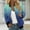 Blue, variant on Zip up Oversized Coats for Women Bomber Jacket Pocket Gradient Casual Women Tops