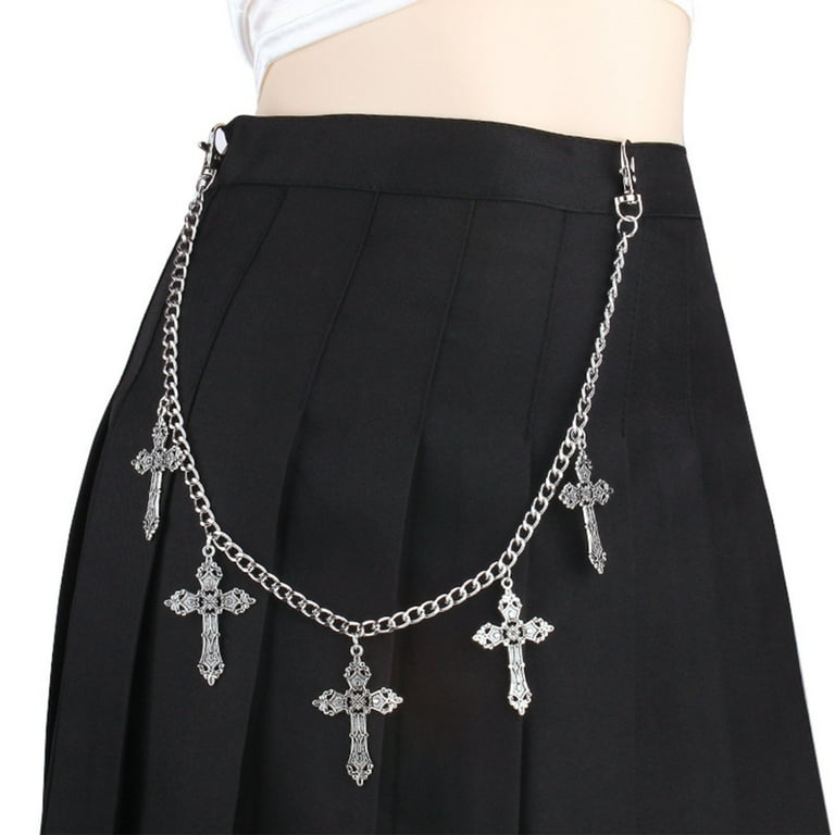 lanema Crosses Punk Side Chain On Jeans Pants Handbag for
