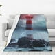 thumbnail image 1 of Balery Lighthouse in a Stormy Sea Manta de Felpa Suave y Acogedora – Cobija de Franela Aterciopelada para Cama, Lavable y Cálida para Sofá, Mascotas, Transpirable-40"x30", 1 of 7