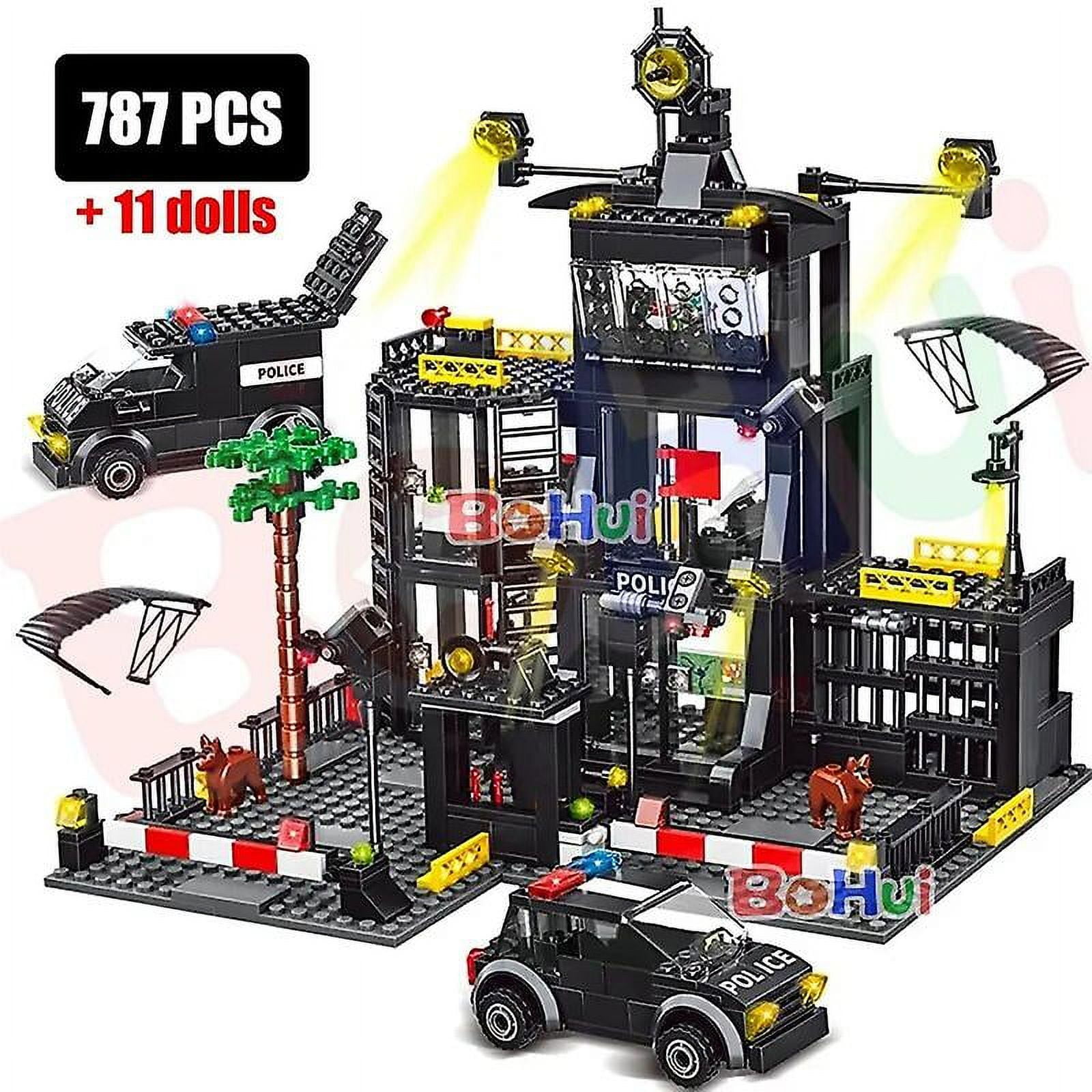Swat Police Station Military City Model Set Prison Car Policeman Boat Figures Building Blocks Diy Toy For Kids Boys Gift Vinsniv