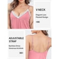 thumbnail image 3 of Beautyin Femmes Pyjama Robe de Nuit V-Cou Dentelle Loungewear Relaxed Fit, 3 of 7