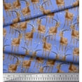 thumbnail image 3 of Soimoi Viscose Chiffon Fabric Reindeer Animal Printed Craft Fabric by The Yard 42 Inch Wide, 3 of 3