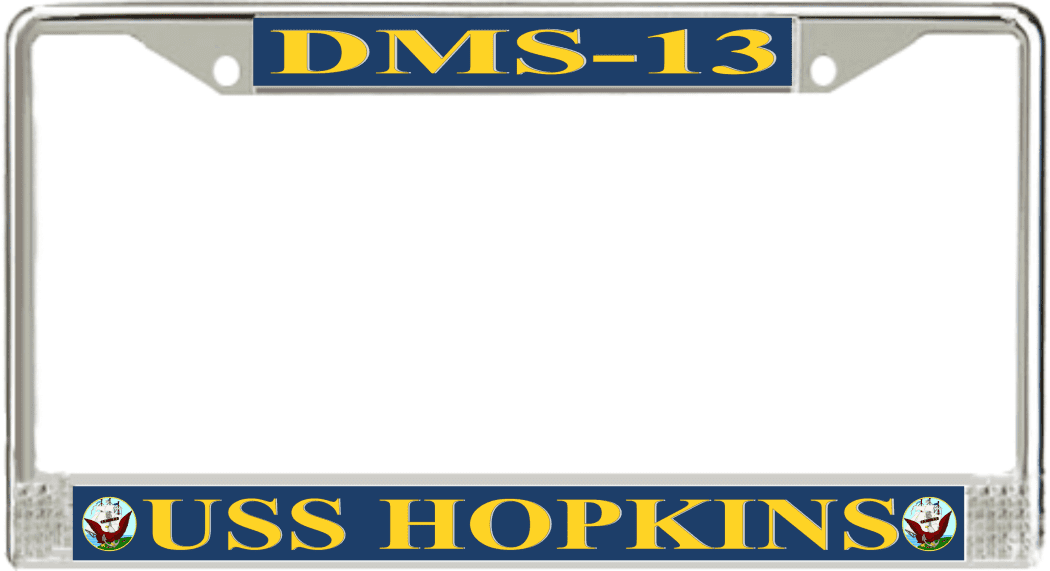 USS Hopkins DMS-13 License Plate Frame