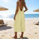 thumbnail image 1 of TaTaai Women's Summer Evening Jumpsuit Sleeveless Adjustable Straps Low Back Design Cropped Wide Leg 7/8 Length with Pockets Casual One Piece for Special Occasions Gift, 1 of 6