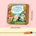 thumbnail image 3 of Office Supplies Kit Watercolor Coloring Book Reusable Water Painting Set for Soothing Activities Animal Patterns Easy Clean(8 Pics) Stationery Set Office Tools Desk Accessories School Supplies Organi, 3 of 9