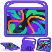 SaniMore for Lenovo Tab M11 11" 2024 EVA Kids Case, Skid-Proof Texture Case with Holder & Foldable 2 in 1 Kickstand Pencil Holder Shockproof Protective Case for Boys Girls, Purple