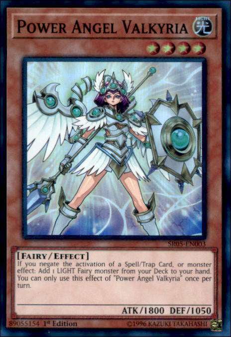 YuGiOh Wave of Light Structure Deck Super Rare Power Angel Valkyria ...