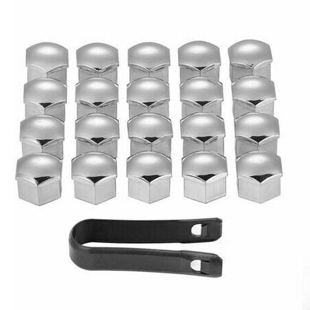 MYG 20 Pcs Vis de Moyeu de Voiture 21MM Couvercle Écrou de Roue Boulon Jantes Écrous + Remova