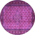 thumbnail image 1 of Ahgly Company Indoor Round Persian Purple Traditional Area Rugs, 4' Round, 1 of 4