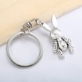 thumbnail image 4 of Fasijew Rabbit Key Ring Rabbit Key Chain Movable Rabbit Robot Rabbit Keychain Zinc Alloy Bunny Key Ring Student Supplies, 4 of 6